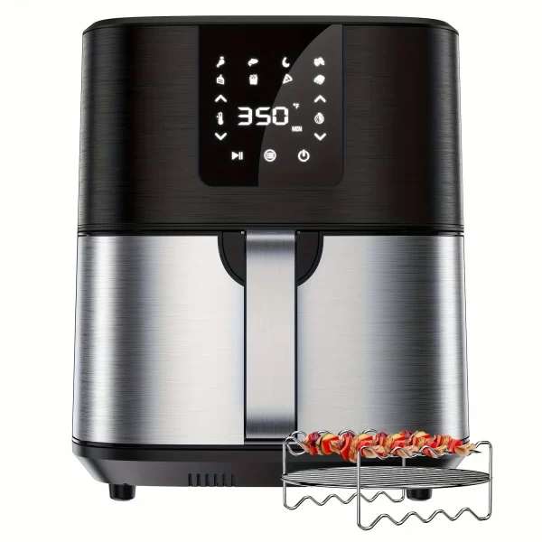 KitCook Large Air Fryer, 1500W 7QT Air Fryer Cooker, Adjustable Temperature 100-400°F, 8 Presets Menu, Digital Touch Screen - Image 7