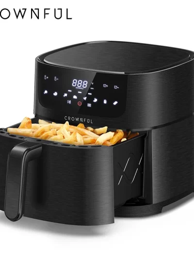 CROWNFUL Air Fryer 7L Touch-Screen Display Air Fryer Oven with 8 Cooking Programs Oilless Electric Cooker and Nonstick Basket