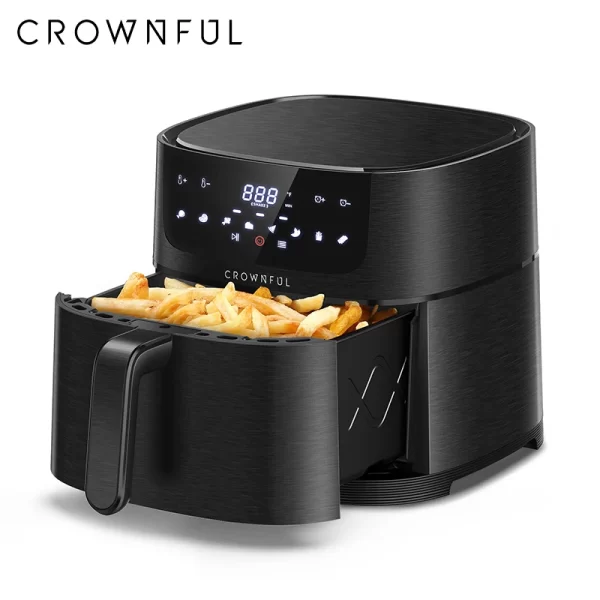 CROWNFUL Air Fryer 7L Touch-Screen Display Air Fryer Oven with 8 Cooking Programs Oilless Electric Cooker and Nonstick Basket