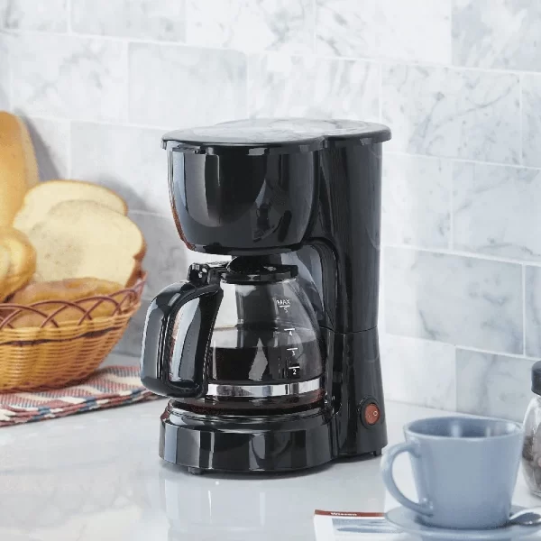 5-Cup Drip Coffee Maker Automatic Shut-Off Easy Operation Water Level Indicator Removable Filter - Image 2